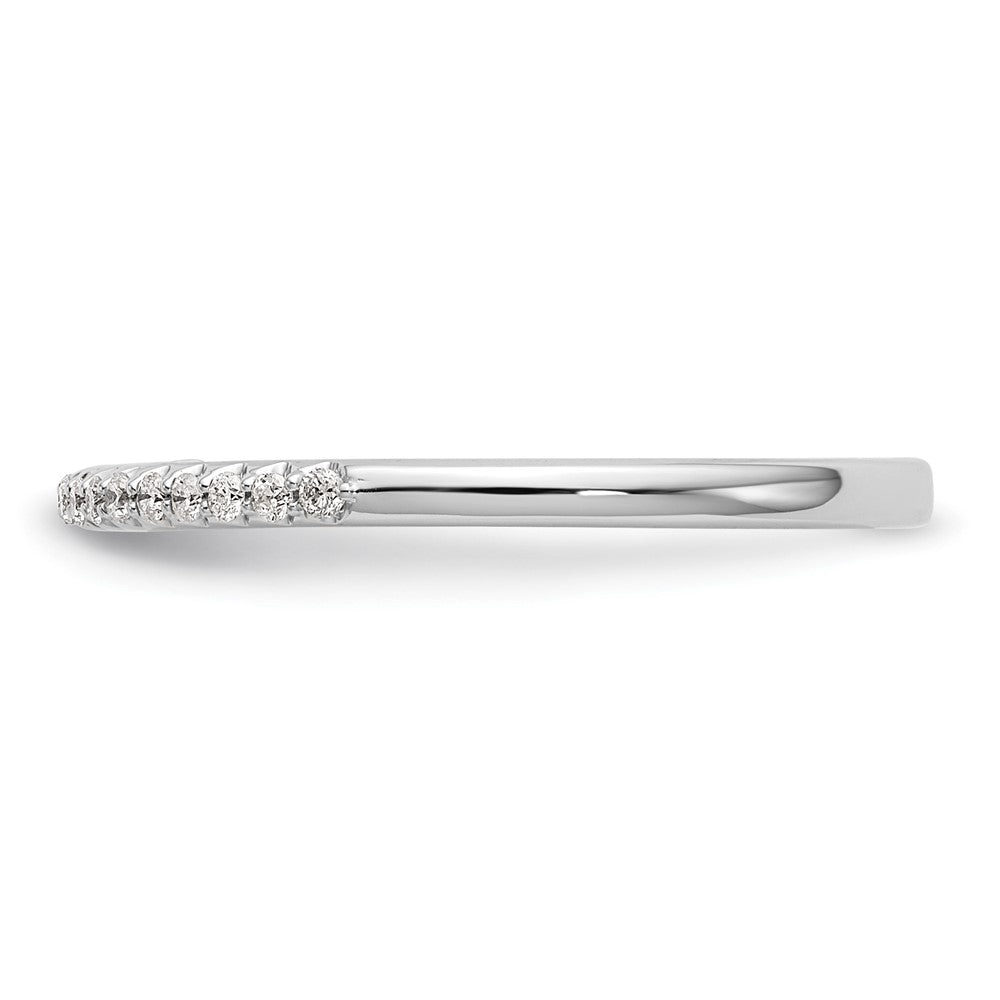 Exclusive 14K White Gold Wedding Band - 1/8 Carat Diamonds, Stylish Value
