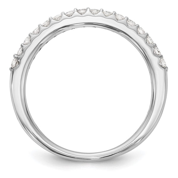 14K White Gold Wedding Band - 1/3 Carat Diamonds