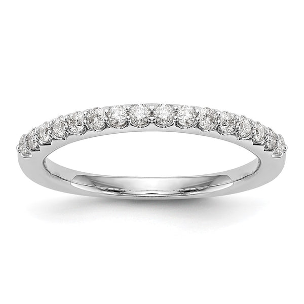 14K White Gold Wedding Band - 1/3 Carat Diamonds