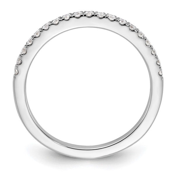 14K White Gold Wedding Band - 1/4 Carat Diamonds