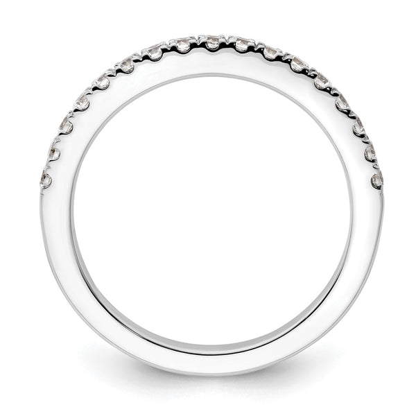 14K White Gold Wedding Band with 3/8 Carat Diamonds - Style GR1-1022815