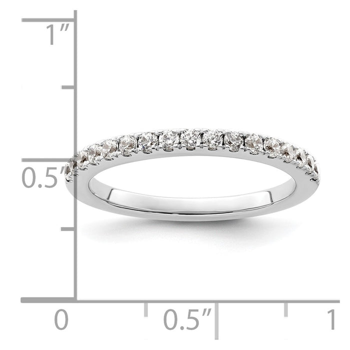Buy Stylish 14K White Gold Wedding Band with 3/8 Carat Diamonds-7