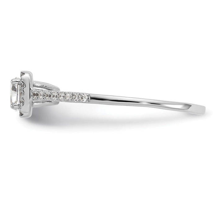 Buy 14K White Gold Halo Engagement Ring, 1/3 Carat Center, Stylish Value!-3