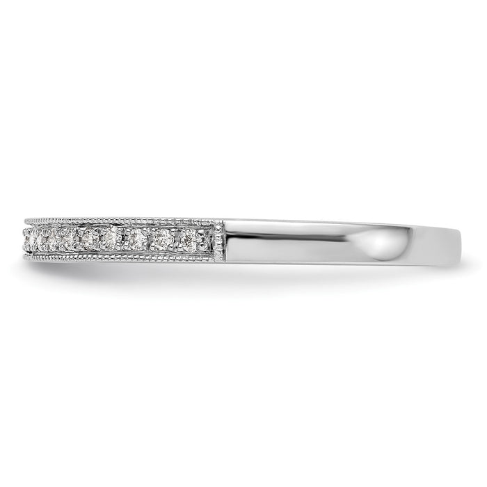 Buy Stylish 14K White Gold Wedding Band Set with 1/10 Carat Diamonds-3