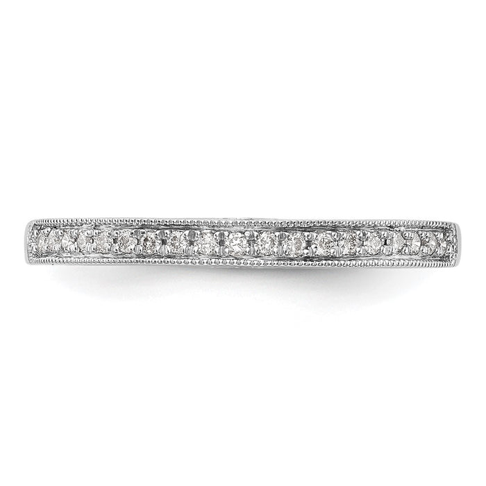 Buy Stylish 14K White Gold Wedding Band Set with 1/10 Carat Diamonds-4