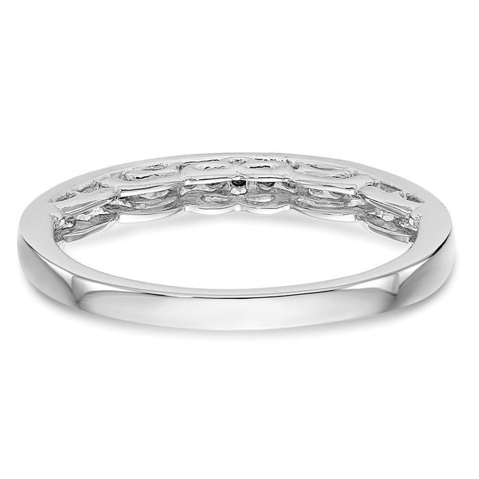 Buy Stylish 14K White Gold Wedding Band Set with 1/10 Carat Diamonds-5