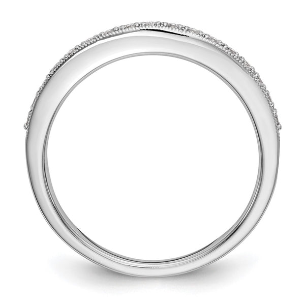 14K White Gold Diamond Wedding Band Set - 1/4 Carat Total Weight