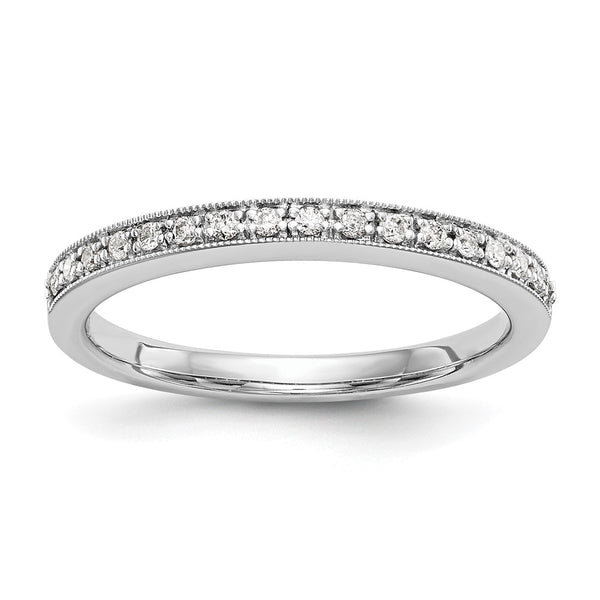 14K White Gold Diamond Wedding Band Set - 1/4 Carat Total Weight