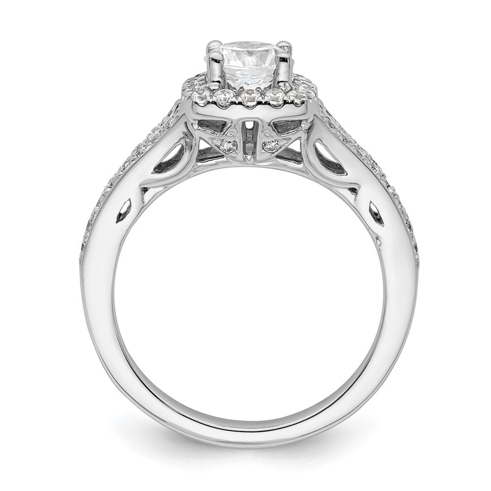 Buy Exclusive 14K White Gold Halo Engagement Ring, 3/4 Carat Center & Accents