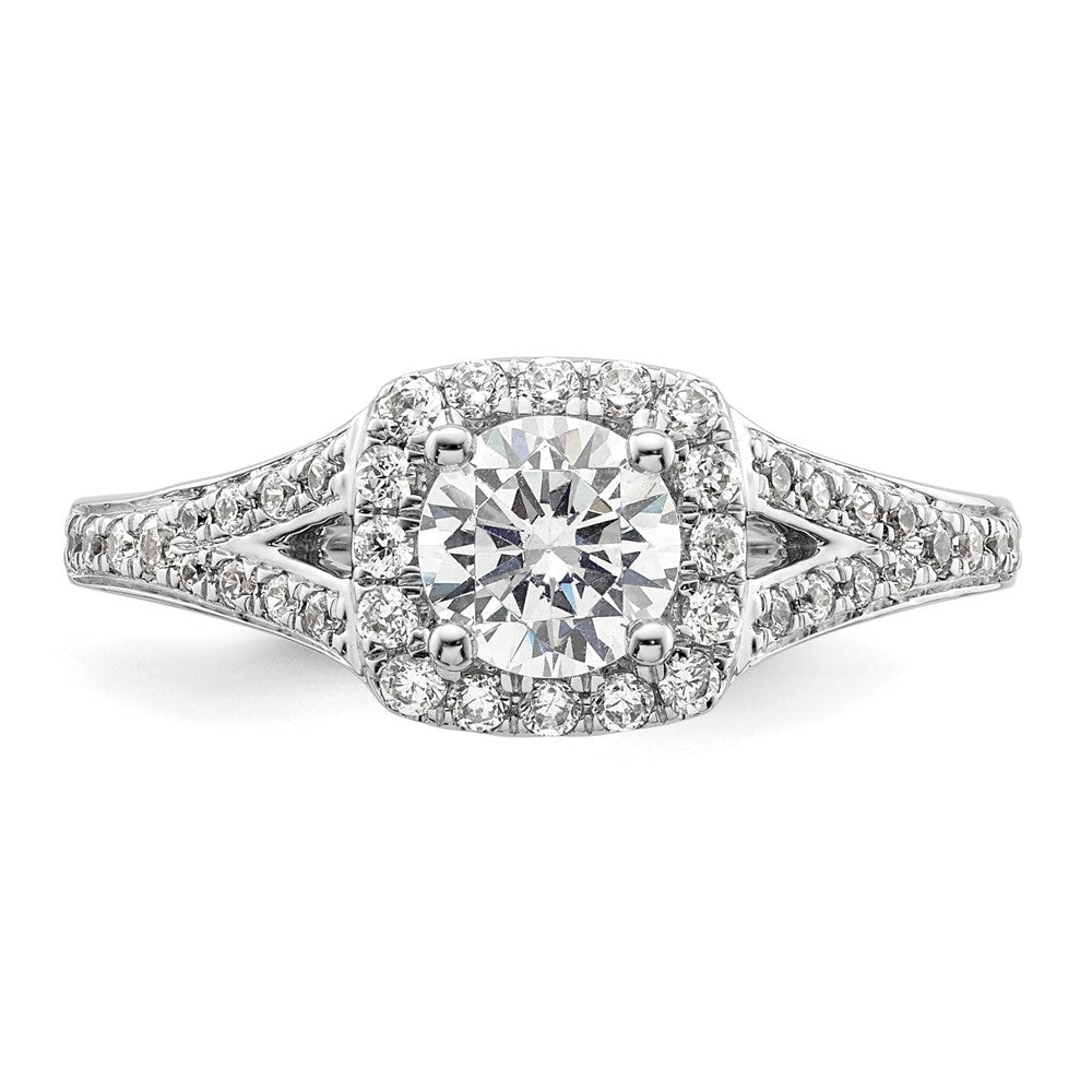 Buy Exclusive 14K White Gold Halo Engagement Ring, 3/4 Carat Center & Accents