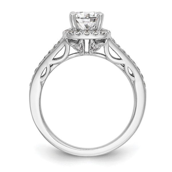 14K White Gold Halo Semi-Mount Engagement Ring for 1 Carat - Style GR1-1022847