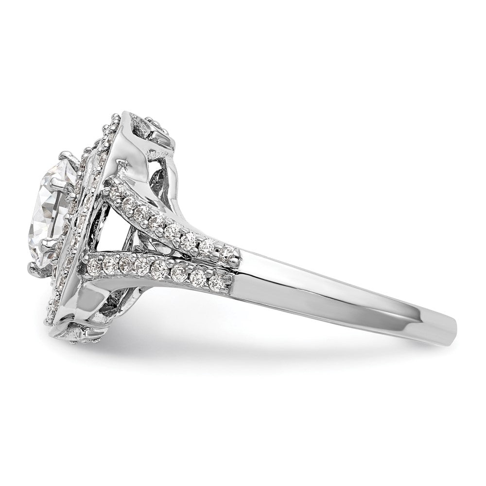 Buy Exclusive 14K White Gold Double Halo Engagement Ring for 1 Carat - Stylish Value!