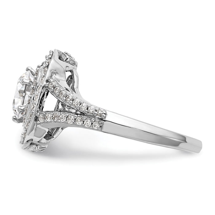 Buy Exclusive 14K White Gold Double Halo Engagement Ring for 1 Carat - Stylish Value!-3