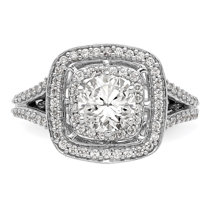 Buy Exclusive 14K White Gold Double Halo Engagement Ring for 1 Carat - Stylish Value!-4