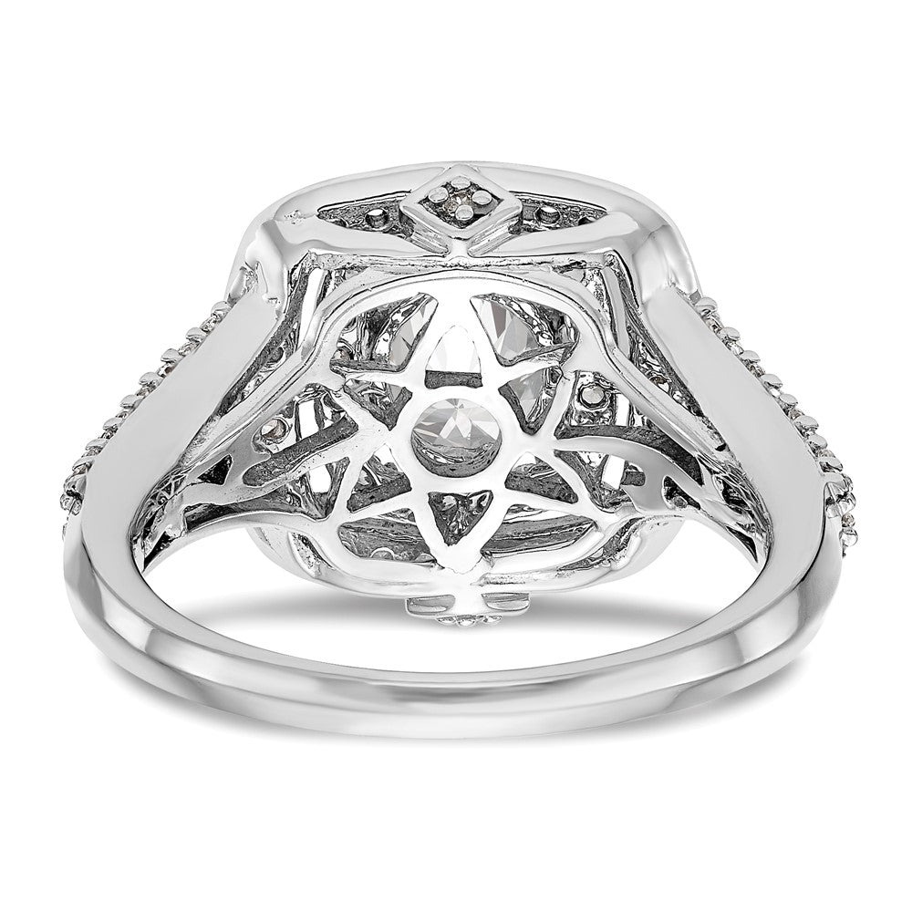 Buy Exclusive 14K White Gold Double Halo Engagement Ring for 1 Carat - Stylish Value!