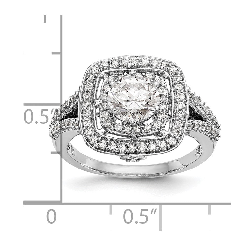 Buy Exclusive 14K White Gold Double Halo Engagement Ring for 1 Carat - Stylish Value!