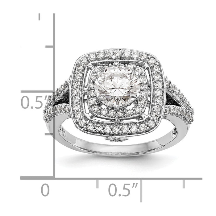 Buy Exclusive 14K White Gold Double Halo Engagement Ring for 1 Carat - Stylish Value!-7