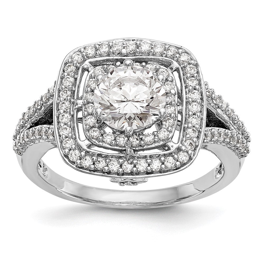 Buy Exclusive 14K White Gold Double Halo Engagement Ring for 1 Carat - Stylish Value!