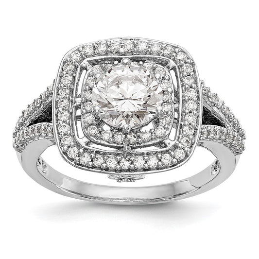 Buy Exclusive 14K White Gold Double Halo Engagement Ring for 1 Carat - Stylish Value!