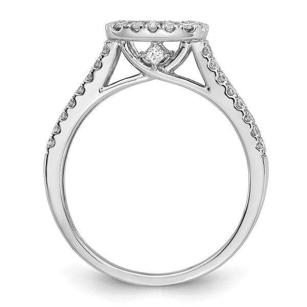 14K White Gold 1/2 Carat Diamond Engagement Ring