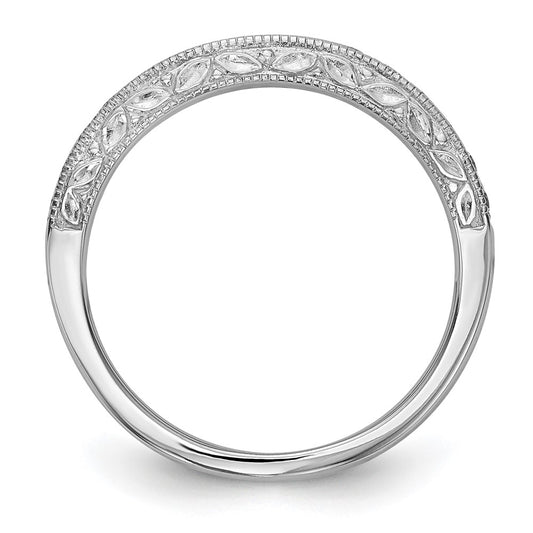 Designer 14K White Gold 1/4 Carat Diamond Wedding Band Set | Luxury Value Deal