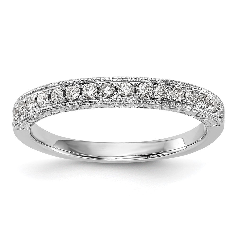 Designer 14K White Gold 1/4 Carat Diamond Wedding Band Set | Luxury Value Deal