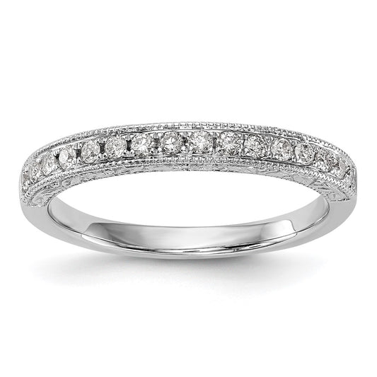Designer 14K White Gold 1/4 Carat Diamond Wedding Band Set | Luxury Value Deal