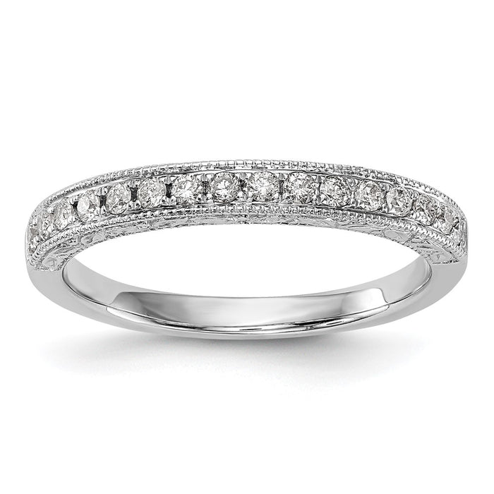 Designer 14K White Gold 1/4 Carat Diamond Wedding Band Set | Luxury Value Deal-1