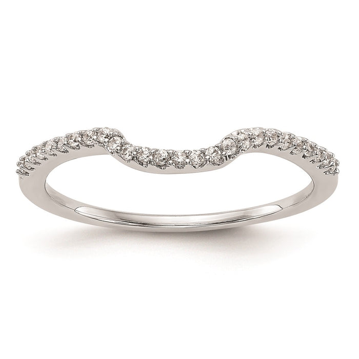 High-Quality 14K White Gold 1/8 Carat Wedding Band Setting - Stylish & Affordable-1