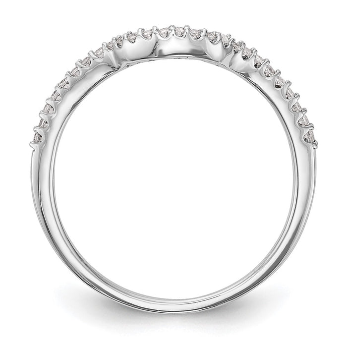 Buy Stylish 14K White Gold Wedding Band with 1/8 Carat Diamond - Affordable Luxury-2