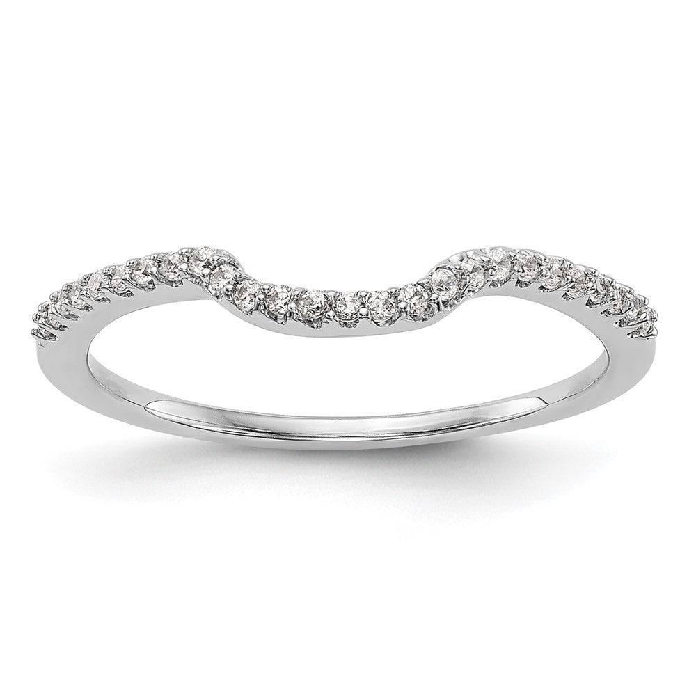 Buy Stylish 14K White Gold Wedding Band with 1/8 Carat Diamond - Affordable Luxury
