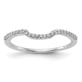 Buy Stylish 14K White Gold Wedding Band with 1/8 Carat Diamond - Affordable Luxury