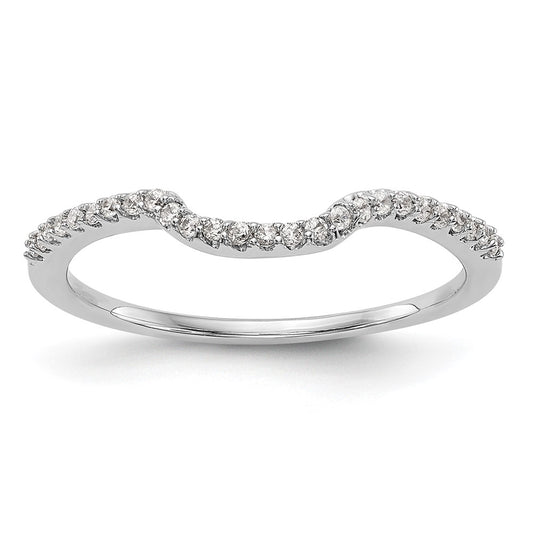 Buy Stylish 14K White Gold Wedding Band with 1/8 Carat Diamond - Affordable Luxury