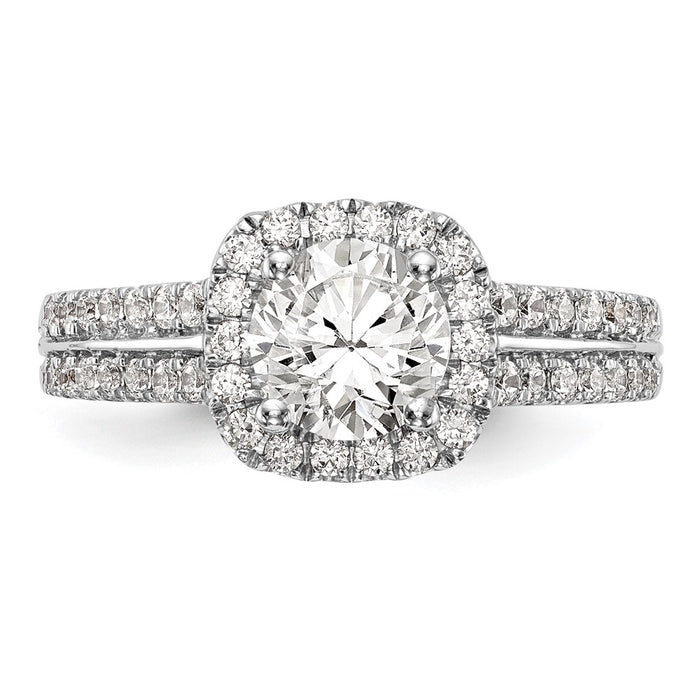 High-Quality 14K White Gold Halo Engagement Ring for 1 Carat Stone - Stylish Value-4