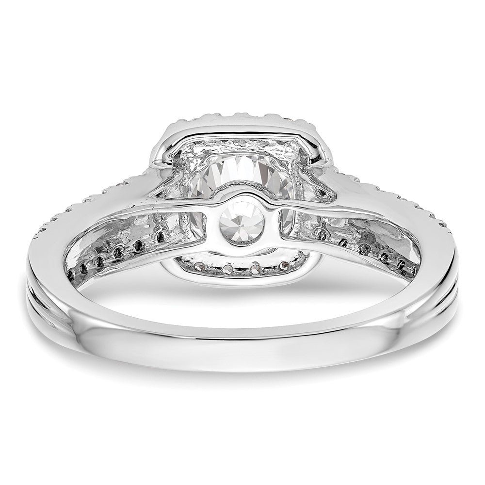 High-Quality 14K White Gold Halo Engagement Ring for 1 Carat Stone - Stylish Value