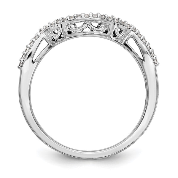 14K White Gold 1/8 Carat Diamond Wedding Band - Style GR1-1022859