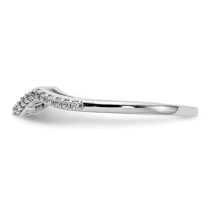 High-Quality 14K White Gold 1/8 Carat Diamond Wedding Band | Stylish Value Offer-3