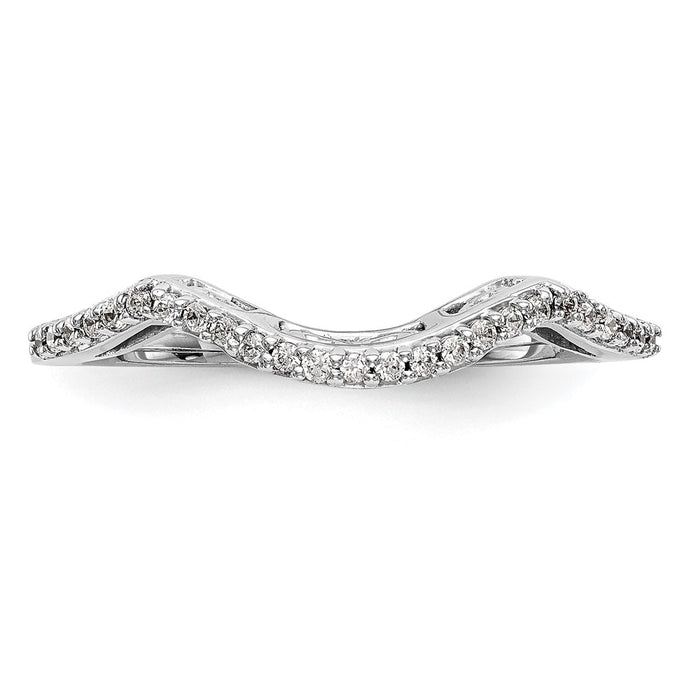 High-Quality 14K White Gold 1/8 Carat Diamond Wedding Band | Stylish Value Offer-4