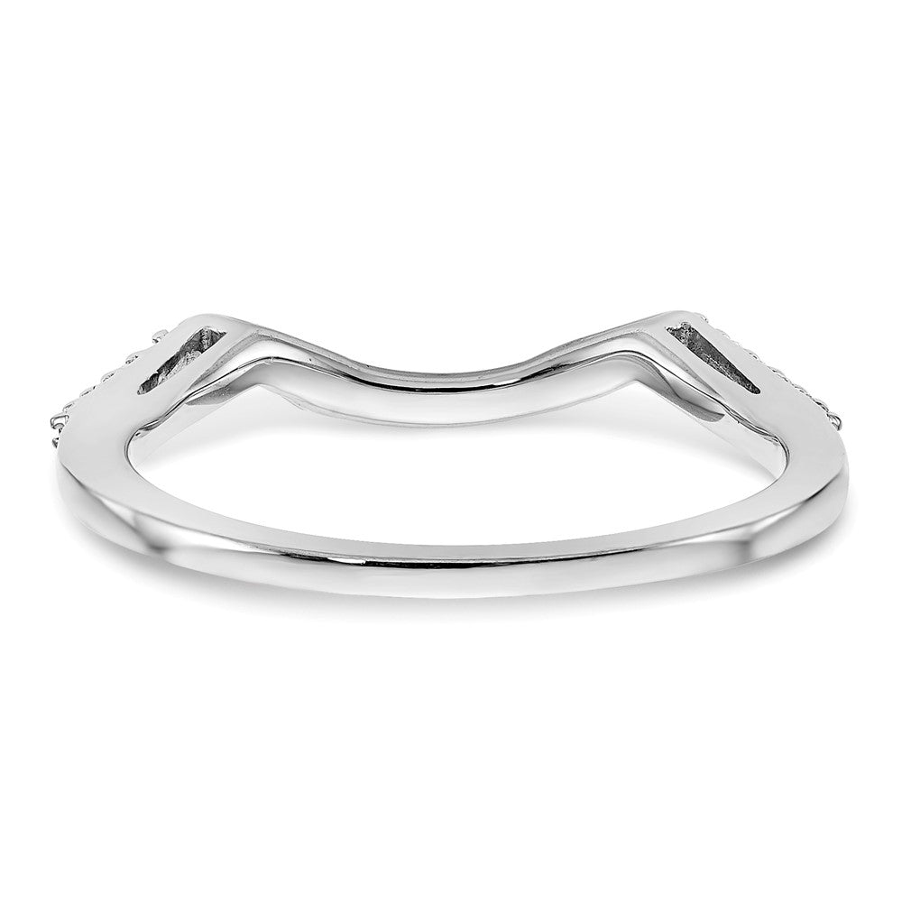 High-Quality 14K White Gold 1/8 Carat Diamond Wedding Band | Stylish Value Offer