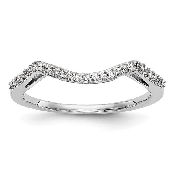 14K White Gold 1/8 Carat Diamond Wedding Band - Style GR1-1022859