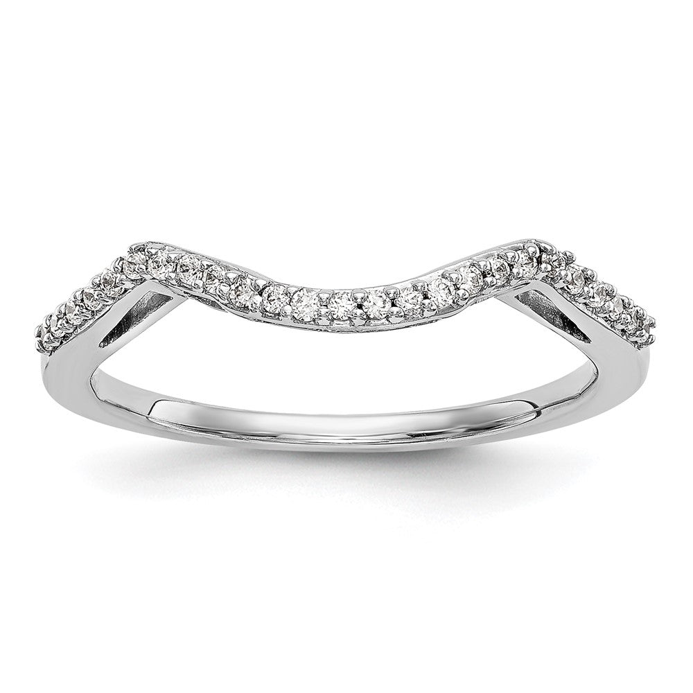 High-Quality 14K White Gold 1/8 Carat Diamond Wedding Band | Stylish Value Offer