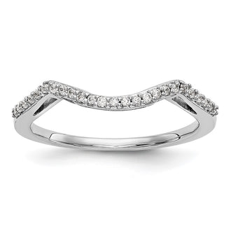 High-Quality 14K White Gold 1/8 Carat Diamond Wedding Band | Stylish Value Offer