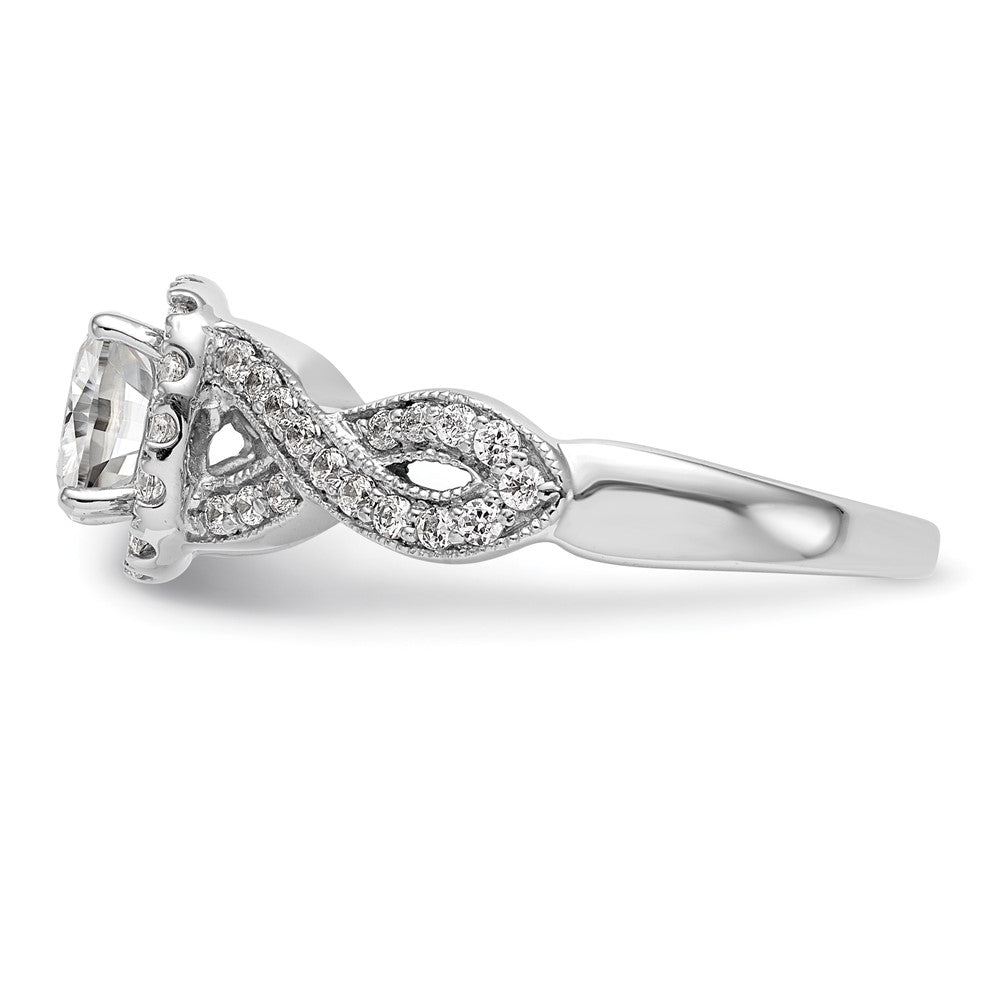 Buy Exclusive 14K White Gold Halo Engagement Ring, 1 Carat Cushion Center