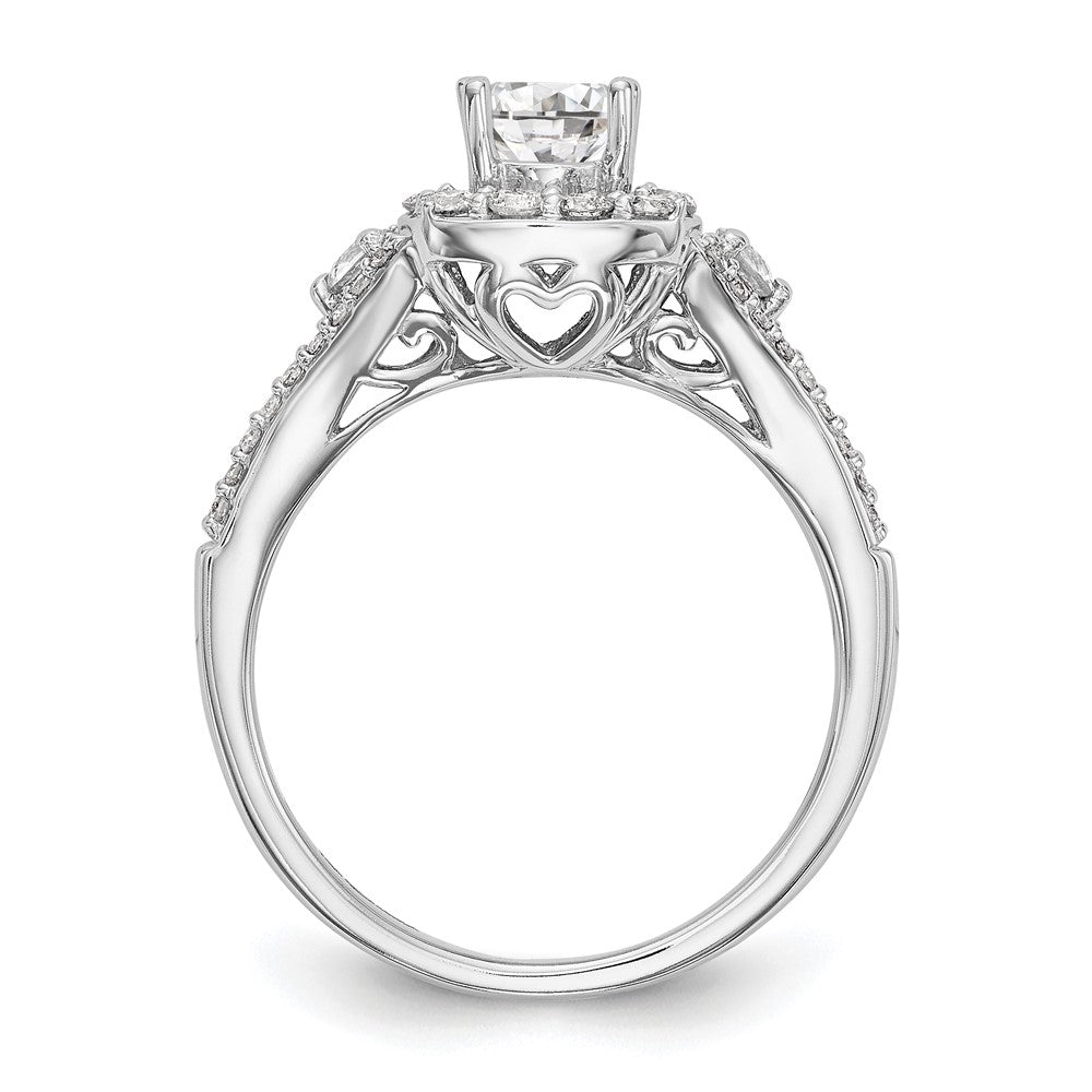Buy 14K White Gold Halo Engagement Ring, 5/8 Carat Total Weight, Stylish Design