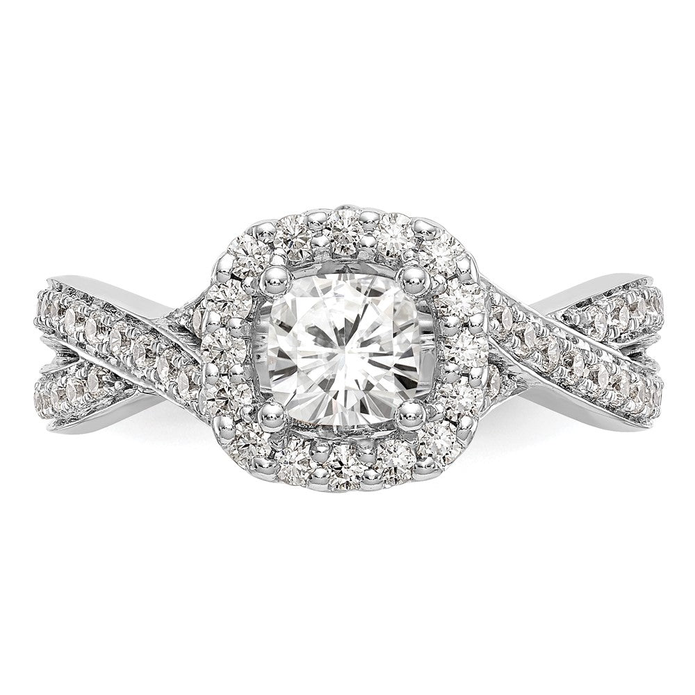 Buy 14K White Gold Halo Engagement Ring, 5/8 Carat Total Weight, Stylish Design