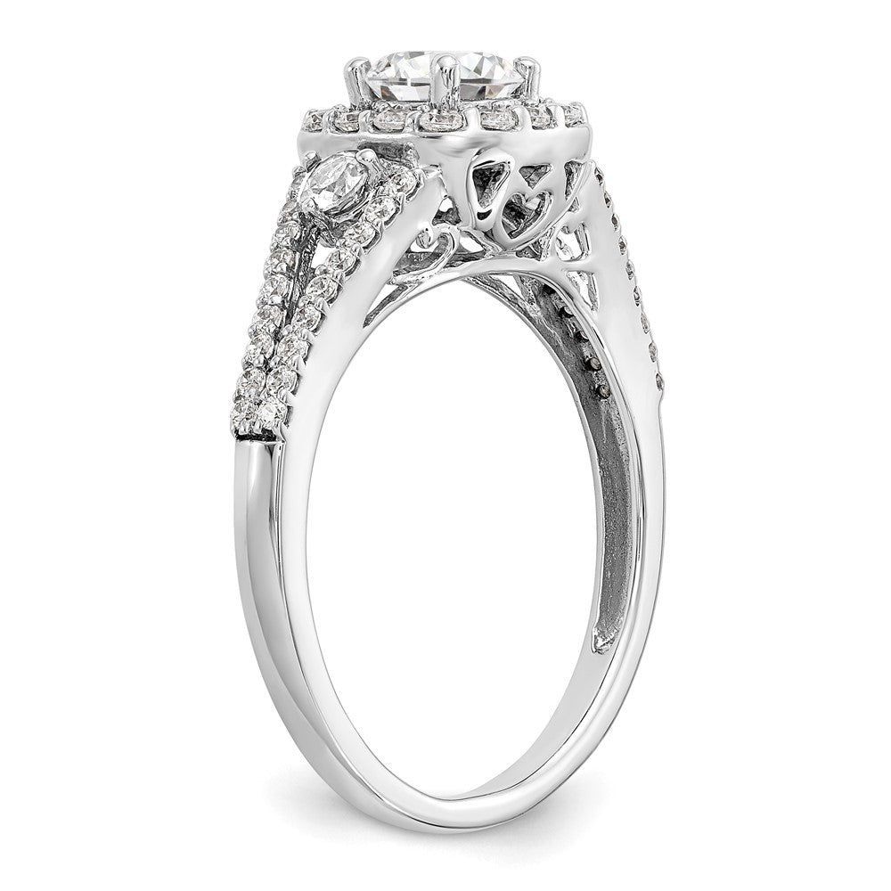 Buy 14K White Gold Halo Engagement Ring, 5/8 Carat Total Weight, Stylish Design