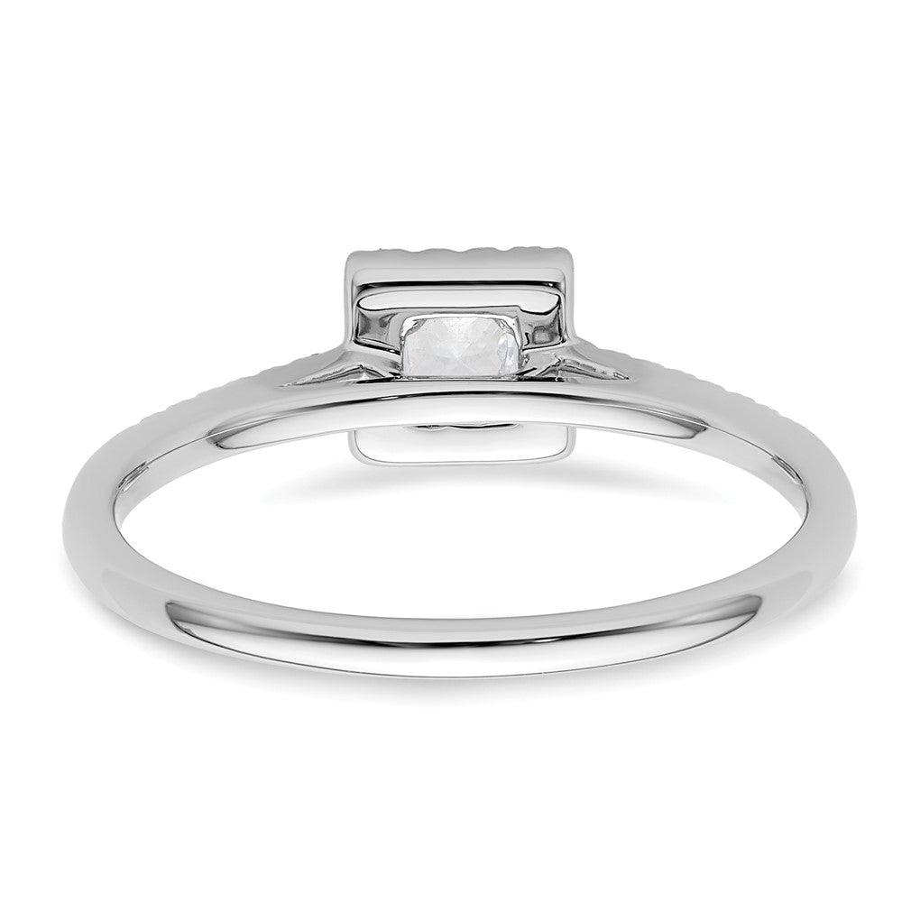 Buy Exclusive 14K White Gold Halo Engagement Ring - 1/4 Carat Princess Center