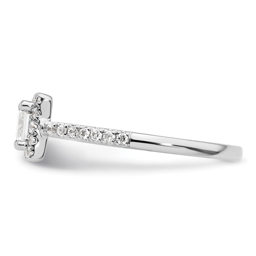 Buy Exclusive 14K White Gold Halo Engagement Ring | 1/3 Carat Diamonds, 1/2 Carat Setting