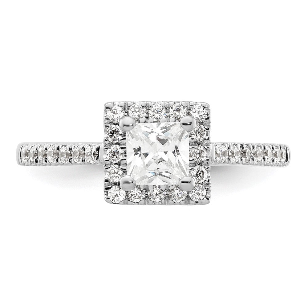 Buy Exclusive 14K White Gold Halo Engagement Ring | 1/3 Carat Diamonds, 1/2 Carat Setting