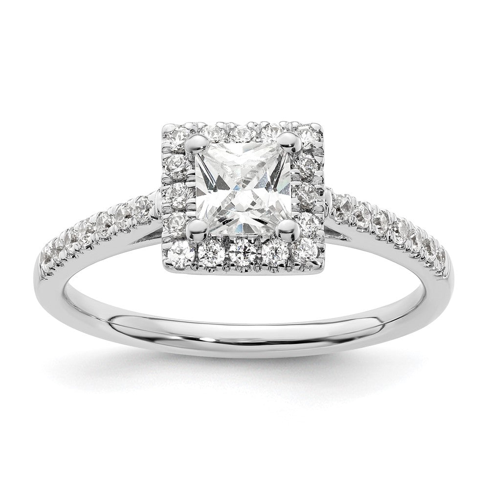 Buy Exclusive 14K White Gold Halo Engagement Ring | 1/3 Carat Diamonds, 1/2 Carat Setting